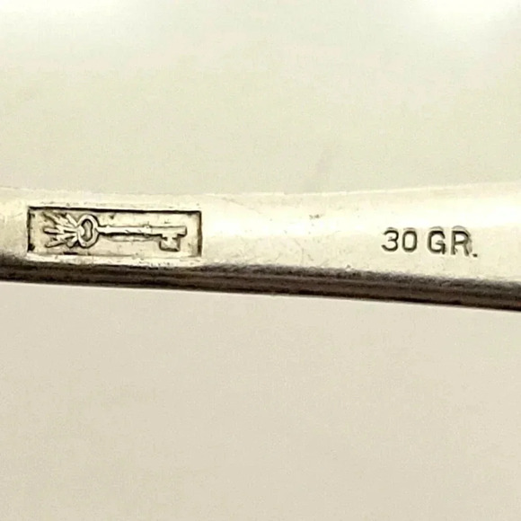 Franklin Silver Plate Co. Lot of 5 Wreath Shield Skeleton Key Hallmark Monogram - Picture 5 of 8